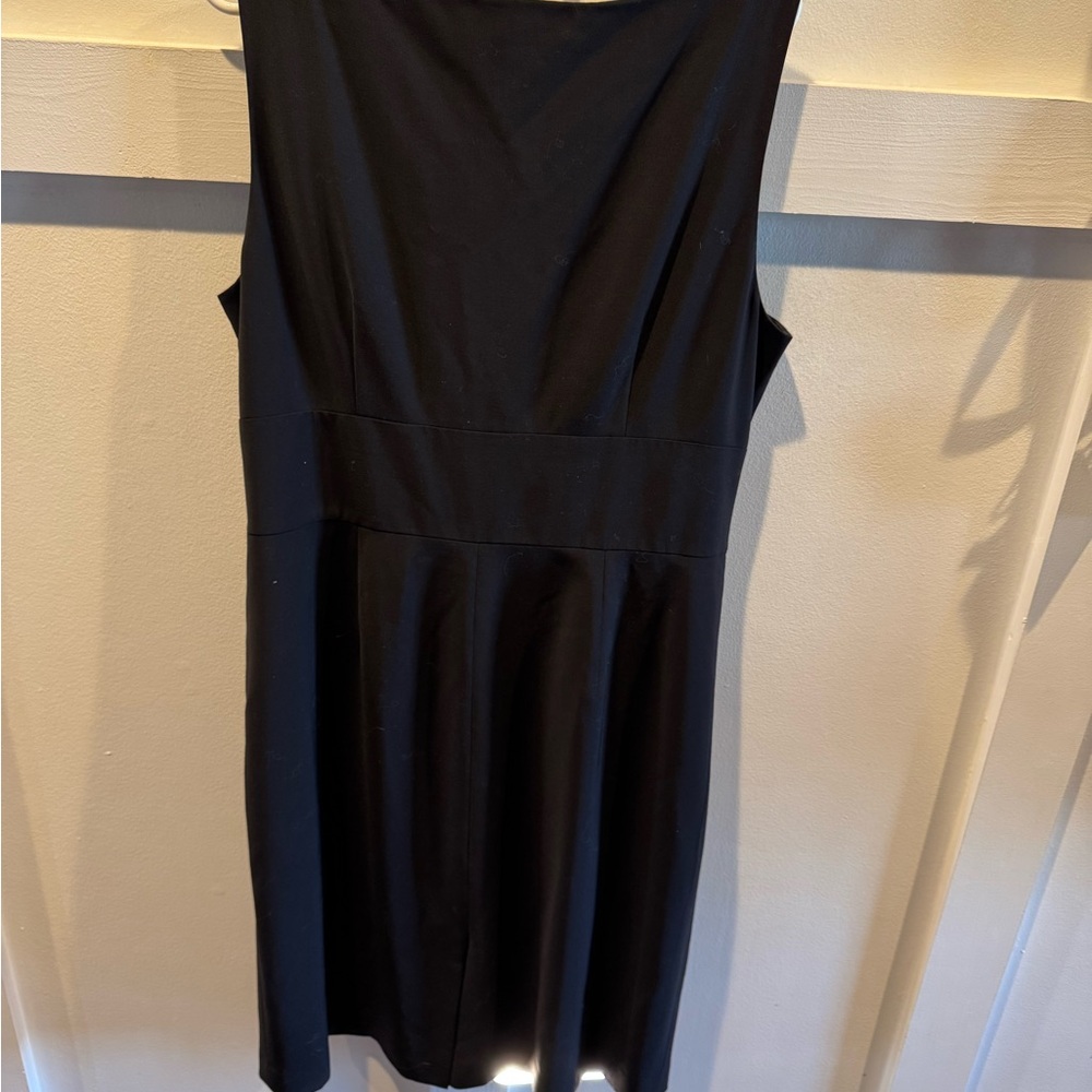 Ann Taylor Black Sheath Dress V-Neck Sleeveless - Picture 5 of 7